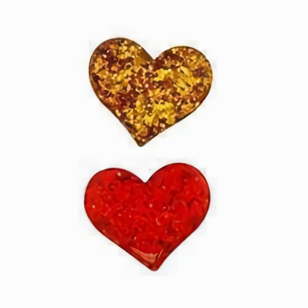 Resin Supplies |  Red & Gold Heart Shape Resin Embellishments Art & Craft Essentials Embellishments