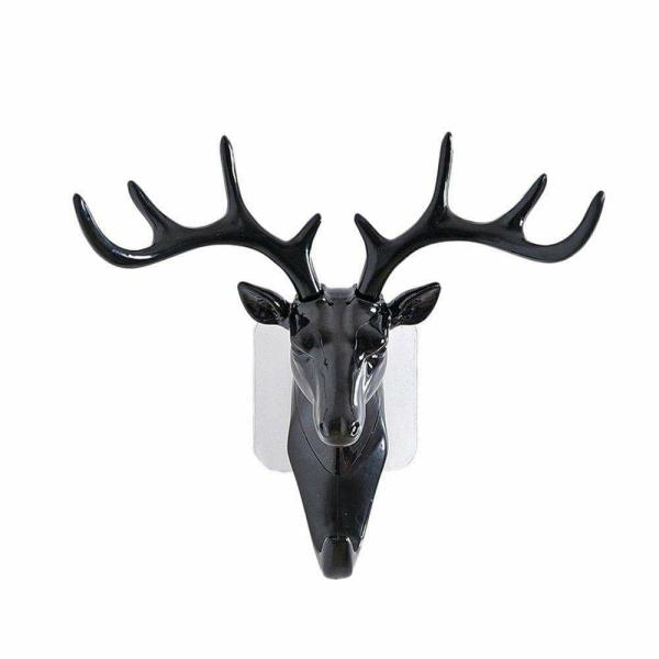 Resin Supplies |  Retro Antler Home Decor Vintage Deer Head Wall Hook Clothes Hanger Rack – Black Art & Craft Essentials Resin Supplies