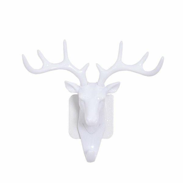 Resin Supplies |  Retro Antler Home Decor Vintage Deer Head Wall Hook Clothes Hanger Rack – White Art & Craft Essentials Resin Supplies