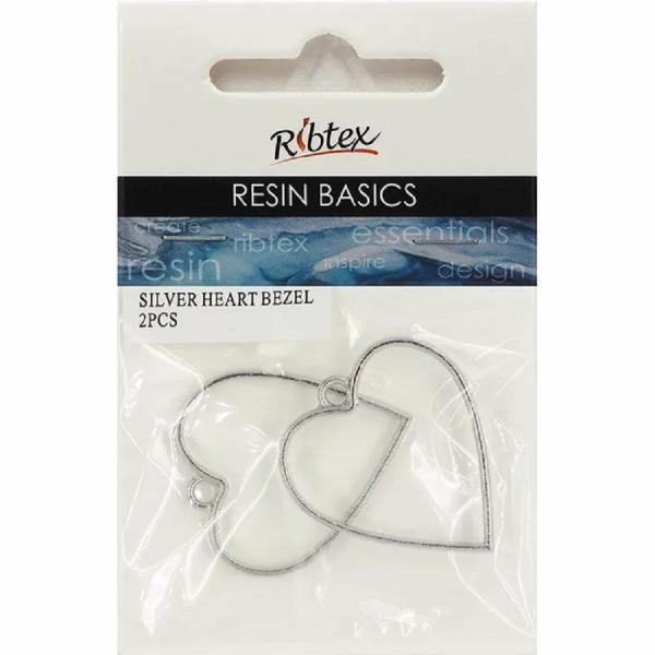 Resin Supplies |  Silver Heart Uv Resin Bezel Frame Art & Craft Essentials Resin Supplies