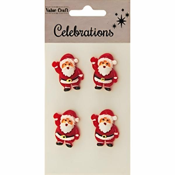 Resin Supplies |  Xmas Santa Shape Resin Embellishments Art & Craft Essentials Resin Supplies