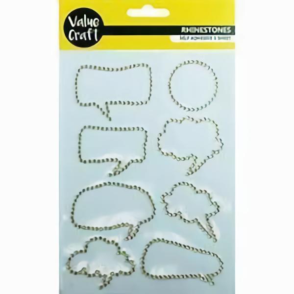 Rhinestones |  Gold Speech Shape Rhinestones Art & Craft Essentials Rhinestones