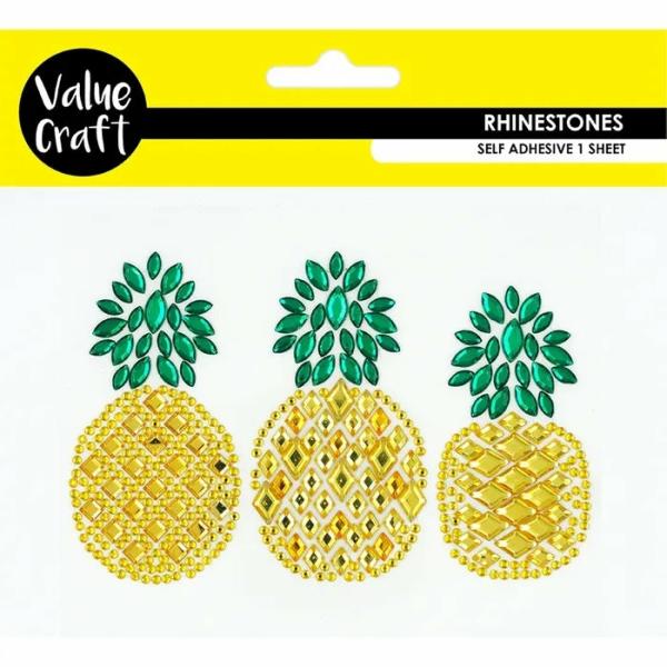 Rhinestones |  Pineapples Self Adhesive Rhinestones Art & Craft Essentials Rhinestones