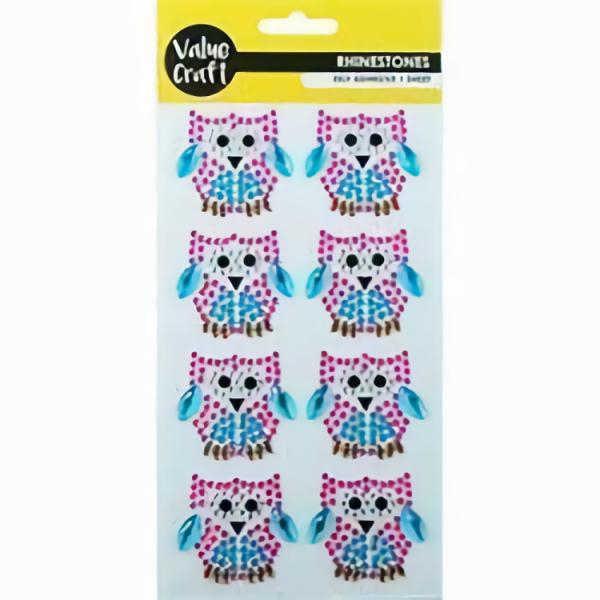 Rhinestones |  Self Adhesive Owls Rhinestones Art & Craft Essentials Rhinestones