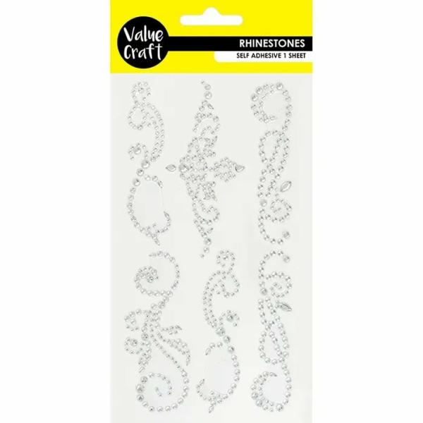 Rhinestones |  Silver Craft Flourish Rhinestones Art & Craft Essentials Rhinestones