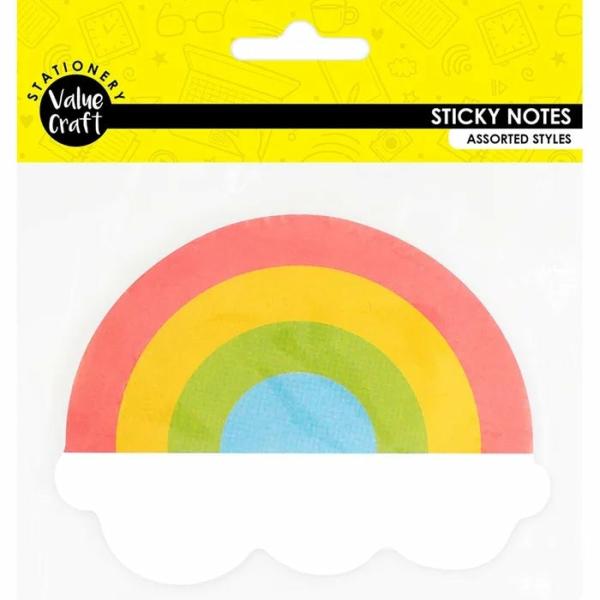 Stationery Supplies |  Rainbow Shape Sticky Notepad Art & Craft Essentials Stationery Supplies