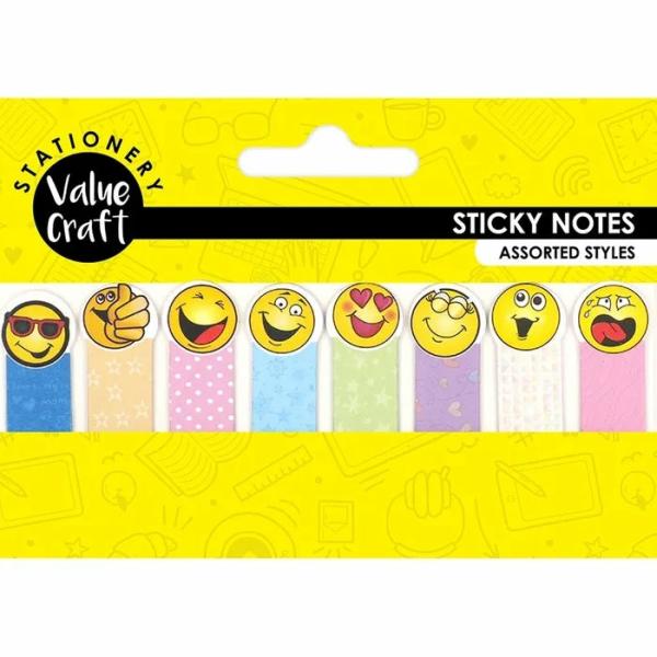 Stationery Supplies |  Smilies Theme Sticky Notes Maker Tabs Art & Craft Essentials Stationery Supplies