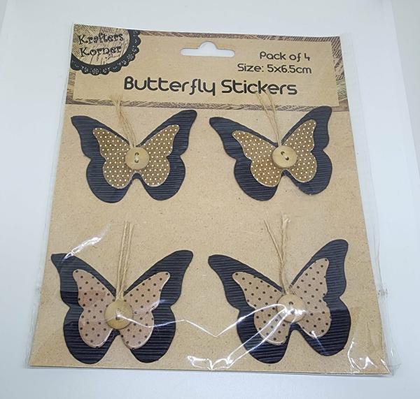 Stickers |  Butterfly Shape Stickers Art & Craft Essentials Stickers