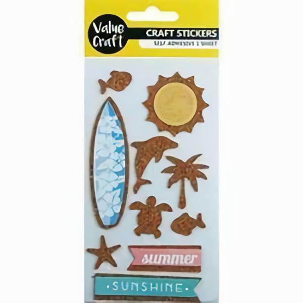 Stickers |  Cork Surfboard 3D Stickers Art & Craft Essentials Stickers