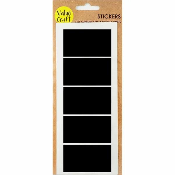 Stickers |  Self Adhesive Rectangle Chalkboard Label Stickers Art & Craft Essentials Decofoam & Chalkboard