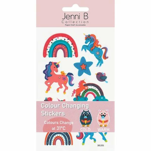 Stickers |  Unicorns Theme Colour Changing Stickers Art & Craft Essentials Stickers