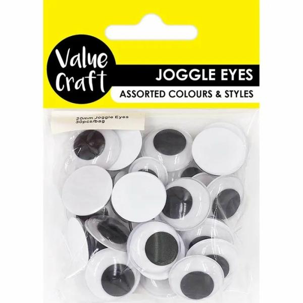 Toy Making Supplies |  20Mm Round Craft Joggle Eyes Art & Craft Essentials Toy Making Supplies