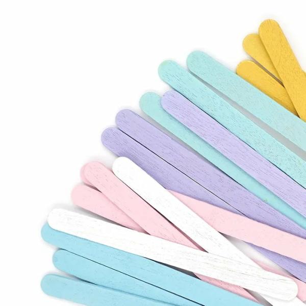 Craft Wooden Items |  Pastel Colour Wooden Icy Pole Sticks Art & Craft Essentials Craft Wooden Items