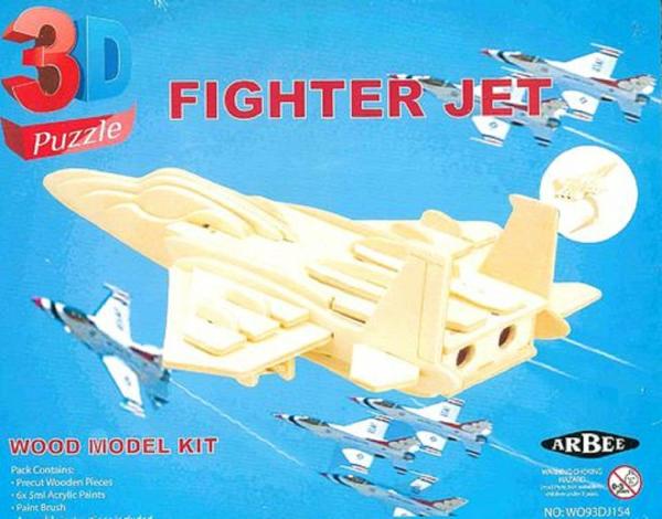 Diy Craft Kits |  Fighter Jet 3D Wooden Puzzle Diy Kit Art & Craft Essentials Diy Craft Kits