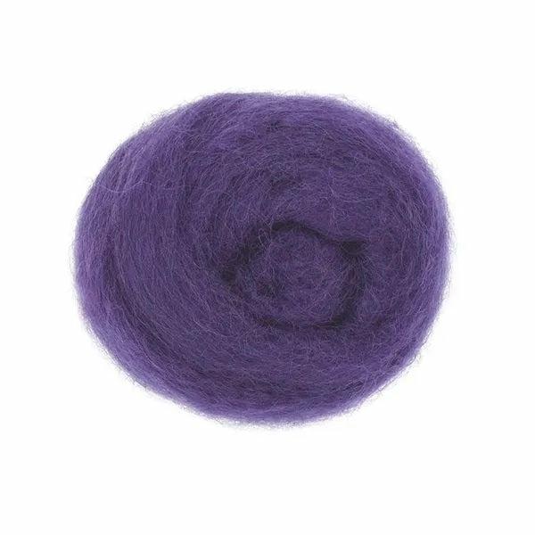 Felting Supplies |  Dark Purple Colour Combed Wool Art & Craft Essentials Felting Supplies