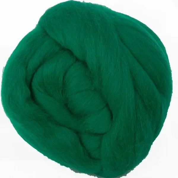 Felting Supplies |  Kelly Green Colour Merino Wool Roving Art & Craft Essentials Felting Supplies