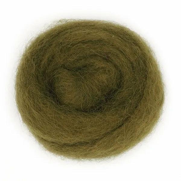 Felting Supplies |  Olive Colour Combed Wool Art & Craft Essentials Felting Supplies