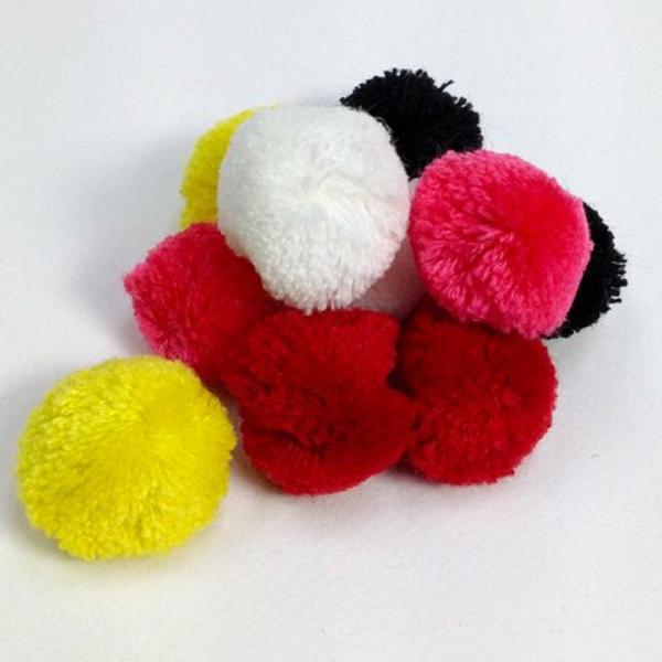 Pom Pom & Chenille Stems |  30Mm Fibre Pom Poms Art & Craft Essentials Pom Pom & Chenille Stems