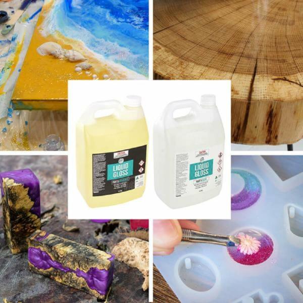 Resin Supplies |  10 Litre Glass Coat Resin Liquid Gloss Art & Craft Essentials Resin Supplies