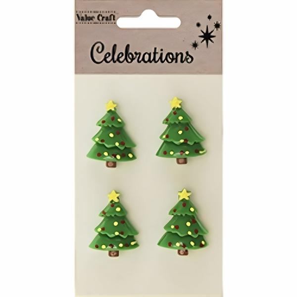 Resin Supplies |  Xmas Christmas Tree Shape Resin Embellishments Art & Craft Essentials Resin Supplies