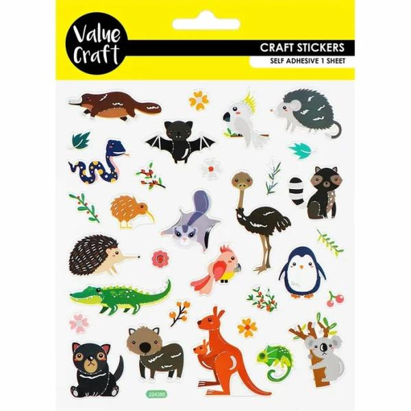 Stickers |  Foil Australian Animals Sticker Art & Craft Essentials Stickers